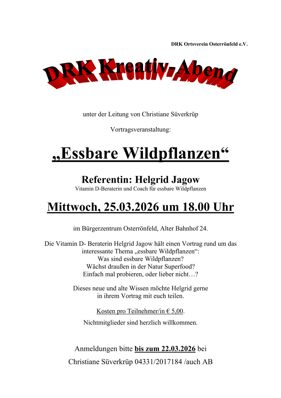 Einladung zum Kreativ-Abend